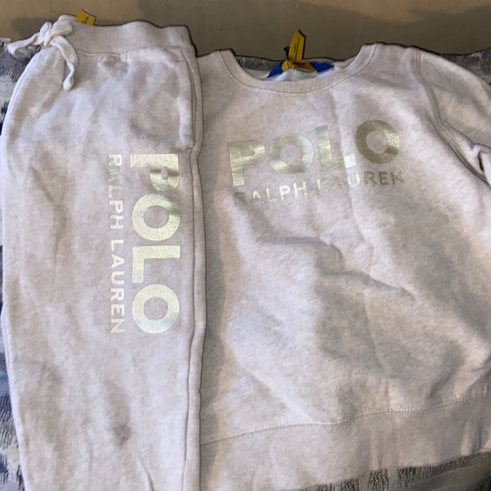 PREOWNED kids polo sweat suit